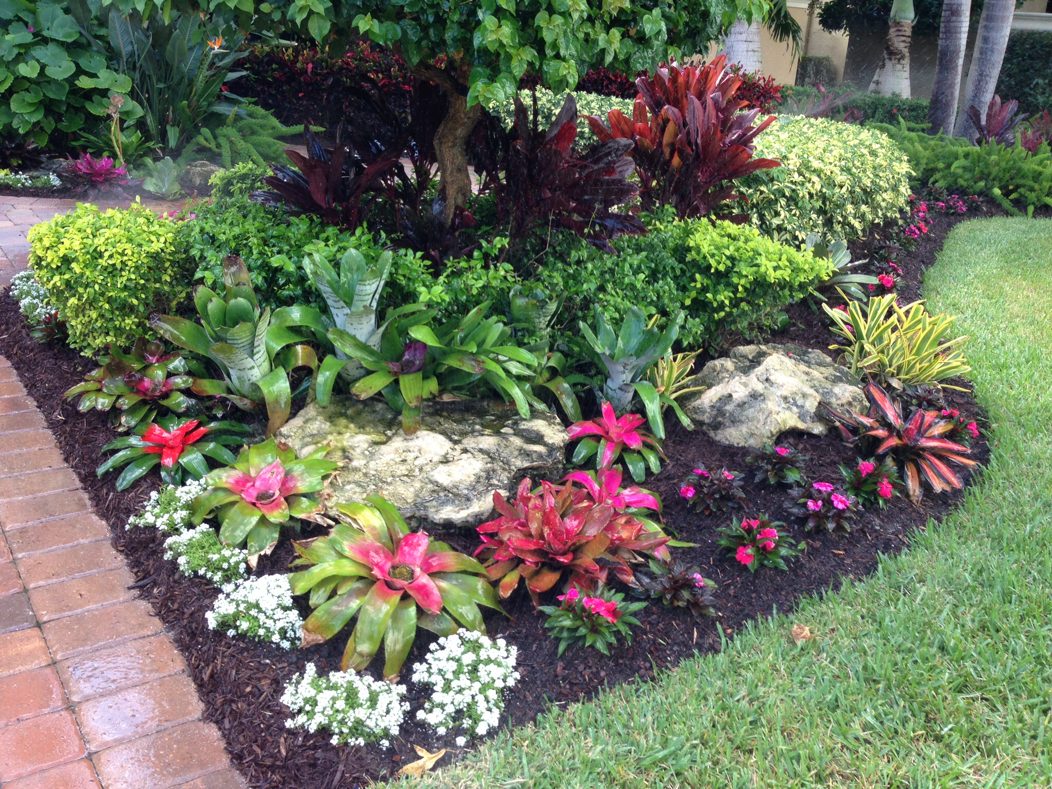 Garden by Lake Scape